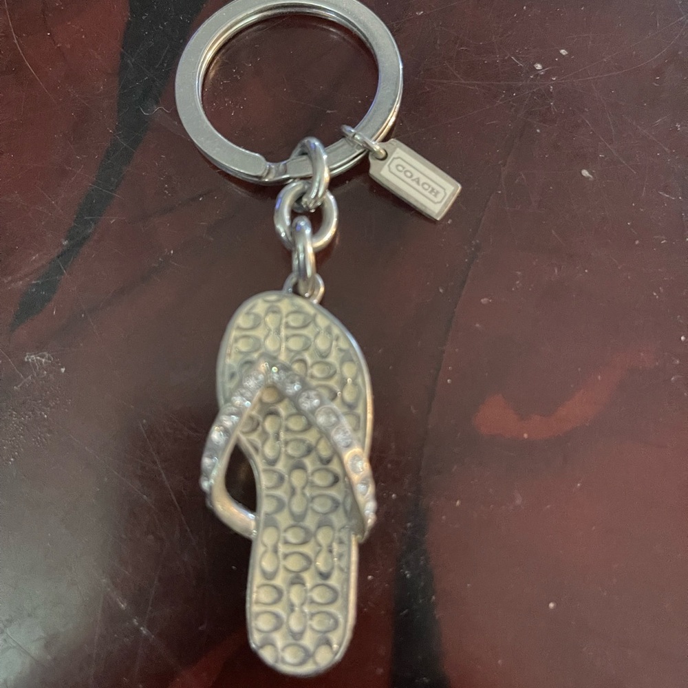 Coach flip flop keychain